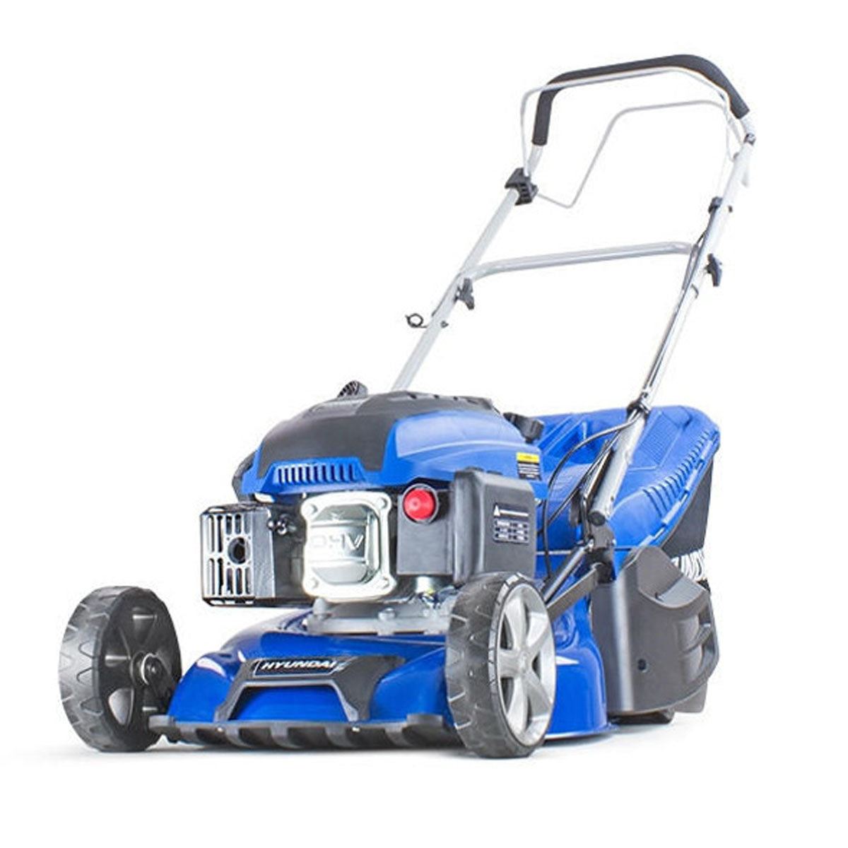 Hyundai HYM430SPR 43cm Self-Propelled Petrol Roller Lawnmower, 25-75mm Cuts & Rear Discharge