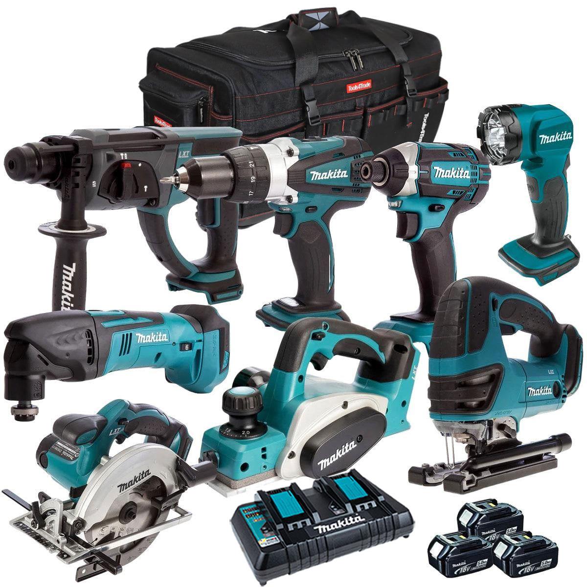 Makita 8 Piece 18V Li-ion Kit 3 x 5.0Ah Batteries MAKDEAL-53M