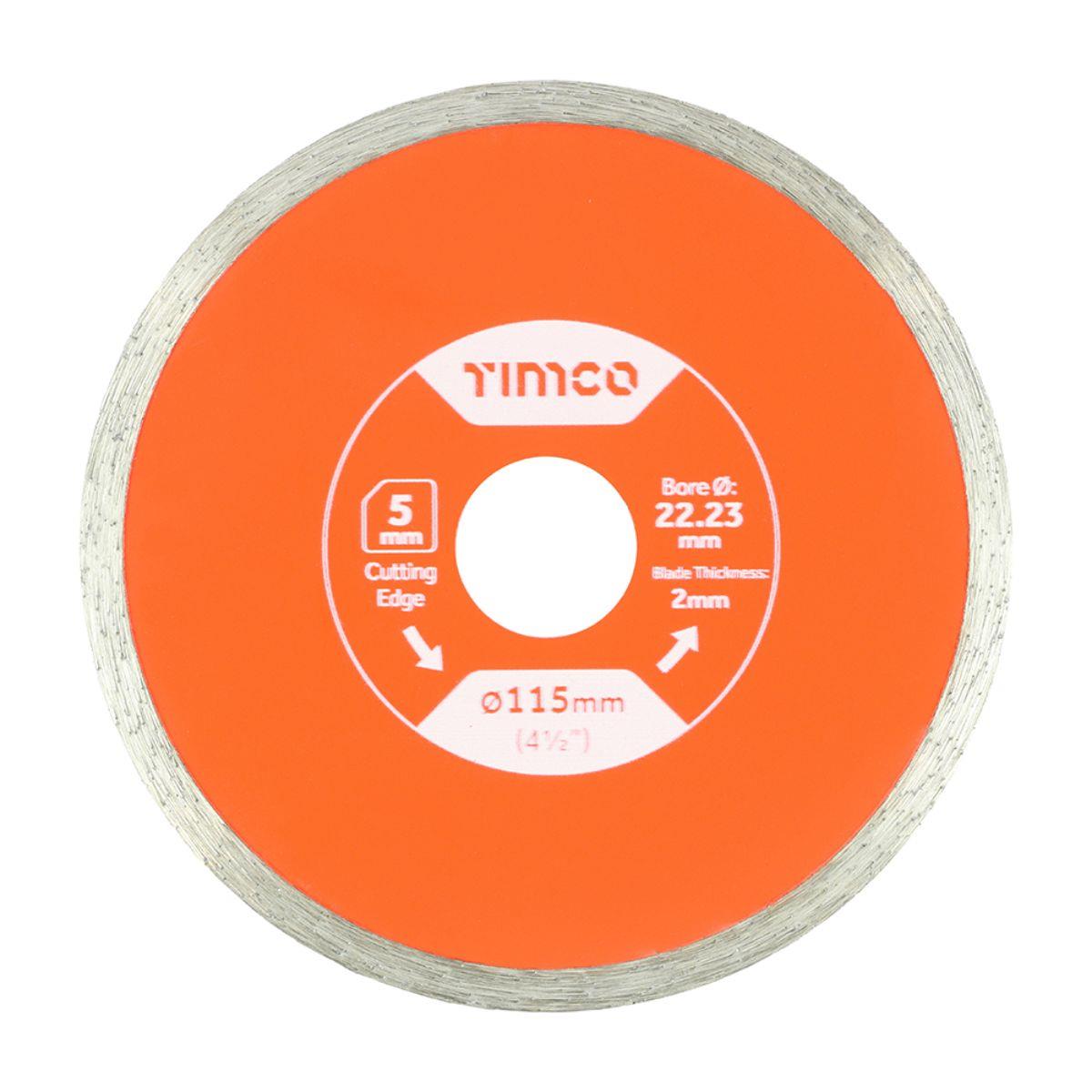 Timco 115mm General Purpose Tile & Ceramic Diamond Blade - TE115222