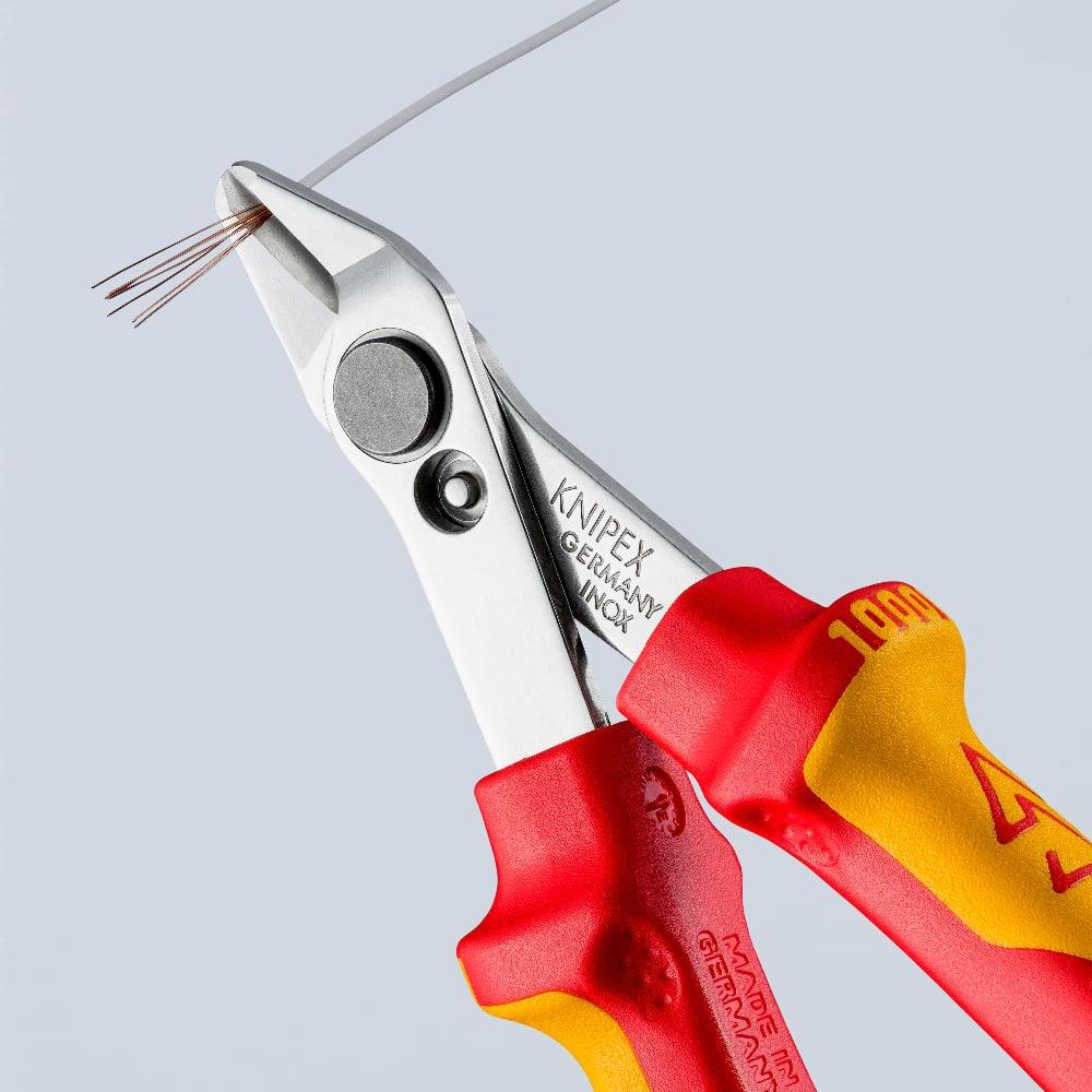 Knipex 125mm VDE Insulated Electronic Super Knips with Multi-Component Grips 78 06 125 SB