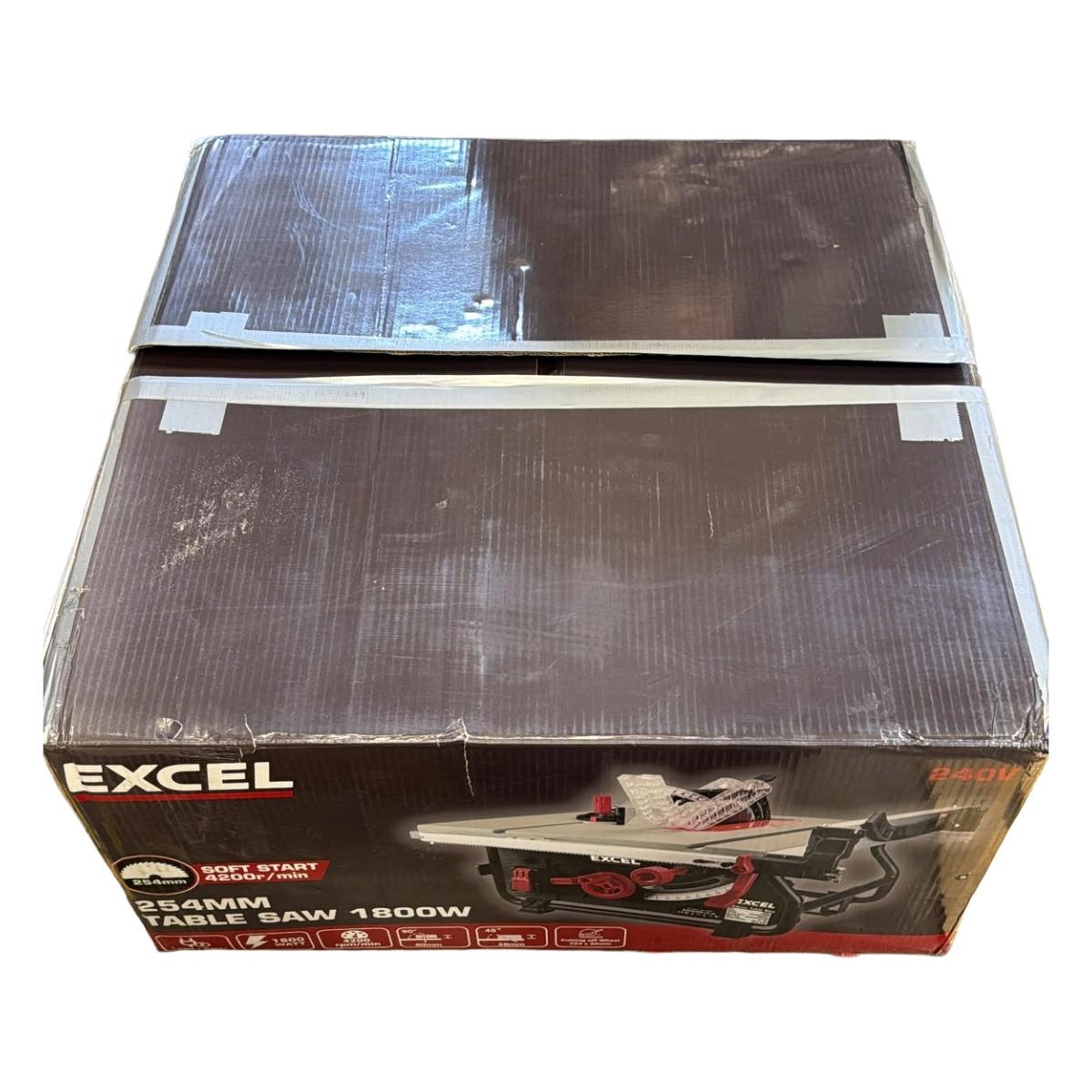 Excel 254mm Portable Table Saw 240V/1800W Item Condition Damaged Box