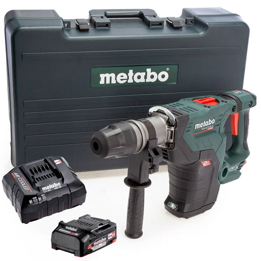 Metabo KHA 18 LTX BL 40 18V Brushless SDS-Max Combination Hammer Drill with 1 x 2.0Ah Battery Charger & Case