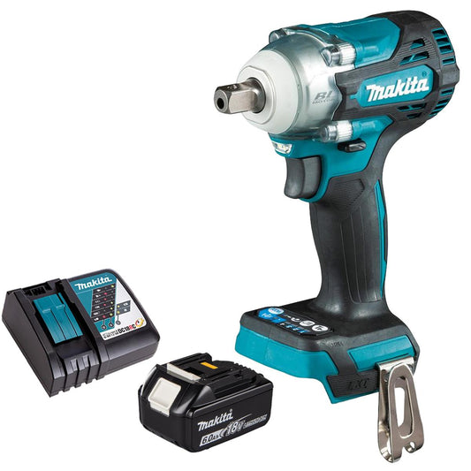 Makita DTW301Z 18V LXT Brushless 1/2" Impact Wrench with 1 x 6.0Ah Battery & Charger