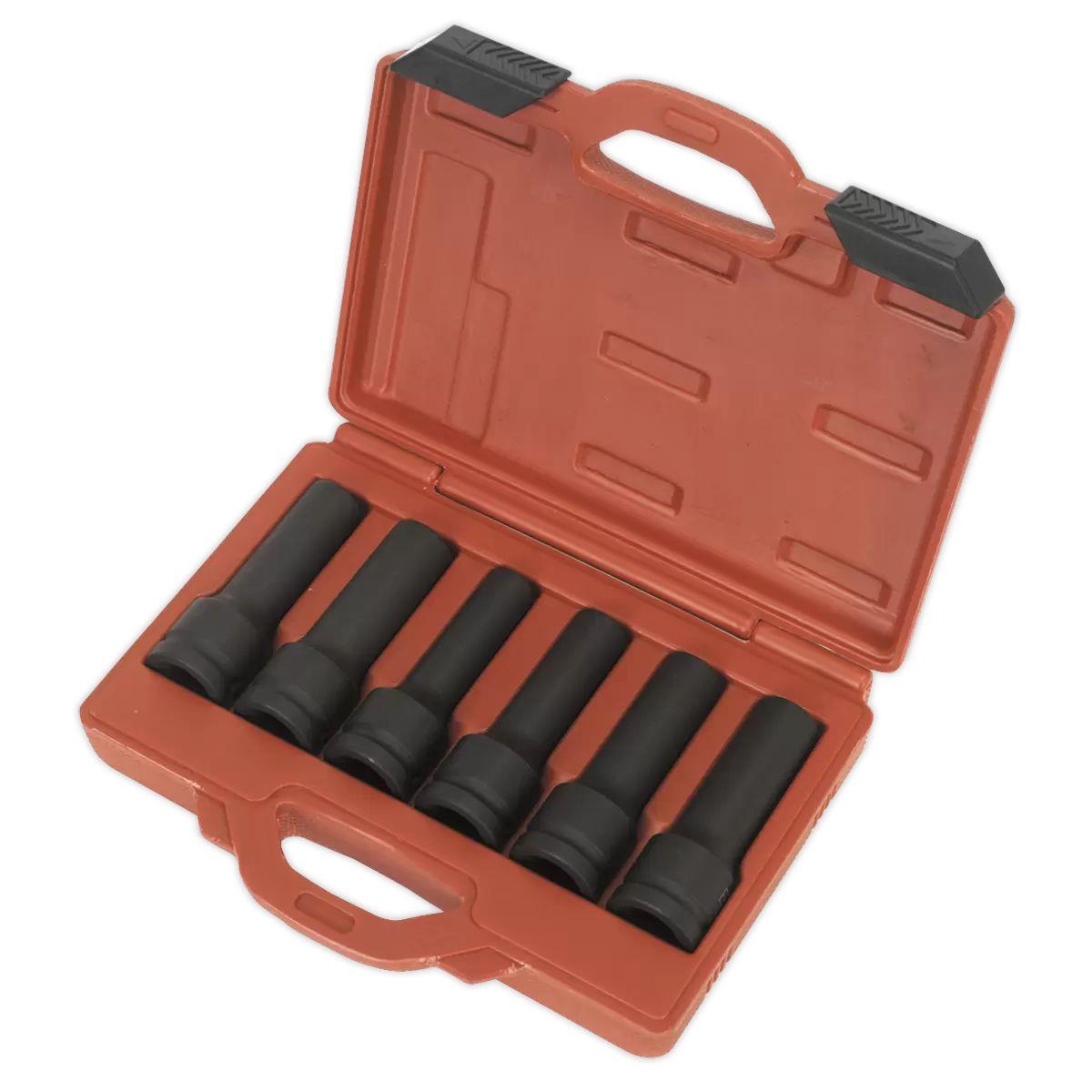 Sealey SX099 Impact & TRX-Star Female Deep Socket Set 3/4 Inch Sq Drive 12-Point 6pc