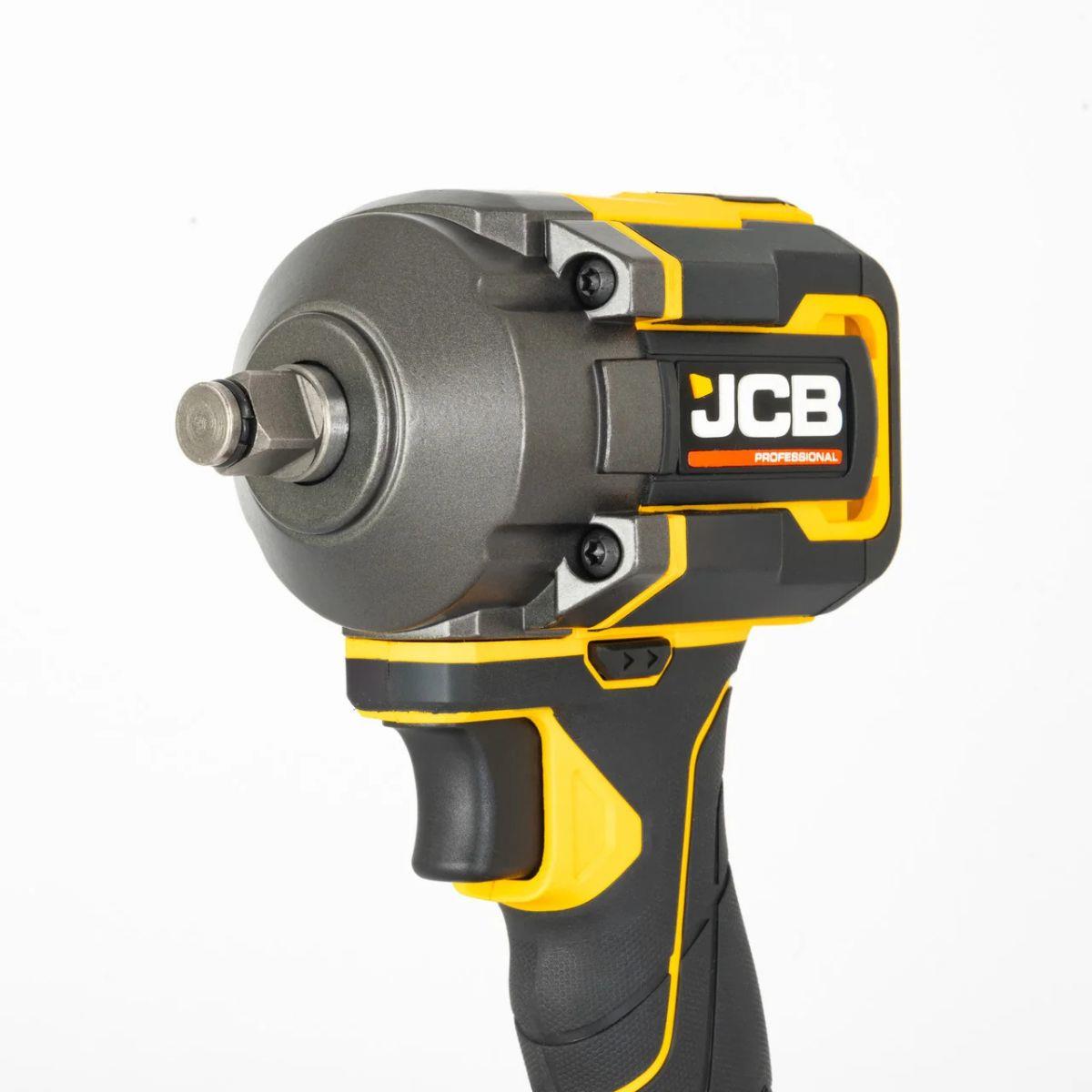 JCB-18PKIT-5 Pro 18V Impact Wrench & Grease Gun With 2 x 5.0Ah Batteries & 4.5A Fast Charger In Soft Tool Bag