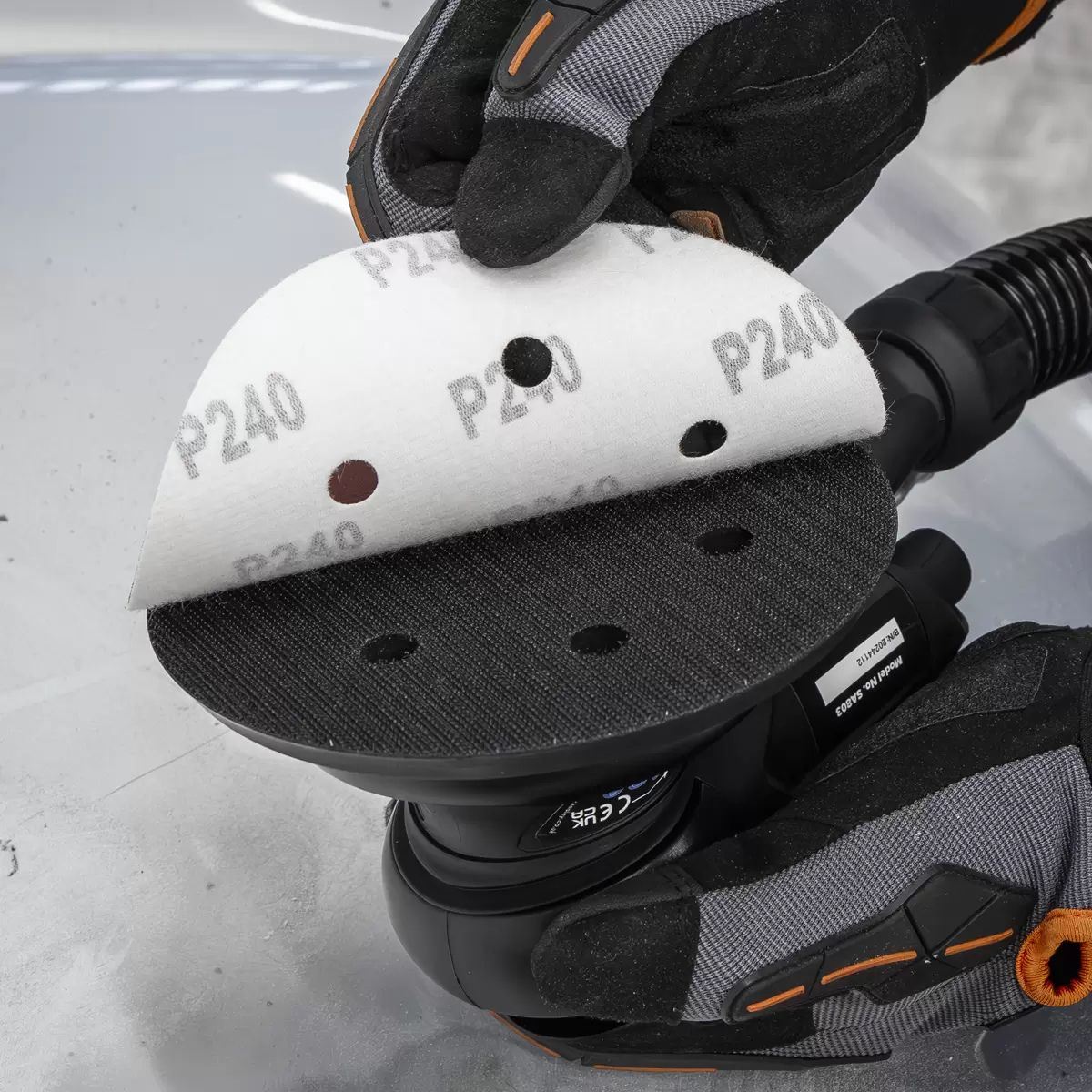 Sealey SA803 Air Palm Orbital Sander Ø150mm Dust-Free, Durable, and Noise-Reducing Sander for Precision Sanding