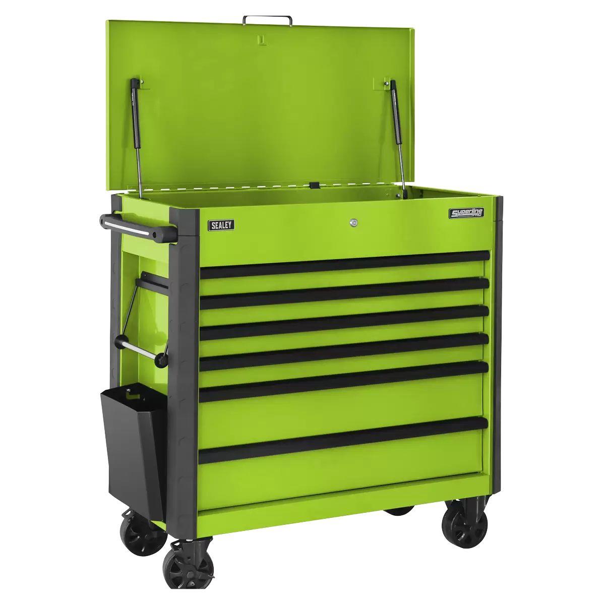 Sealey AP366HV Tool Trolley 6 Drawer Green