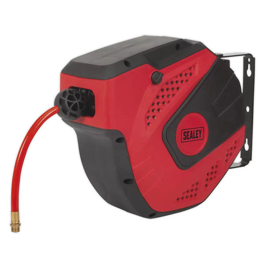 Sealey SA821 10m Auto-Rewind Control PU Air Hose Reel 8mm ID