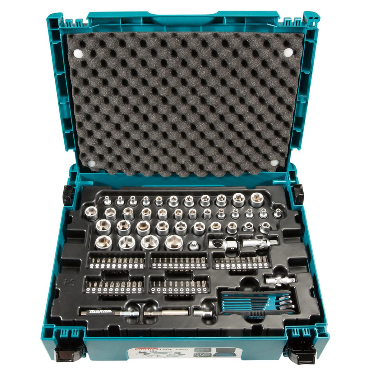 Makita E-08713 Hand Tool Set Of 120 Pieces In Case