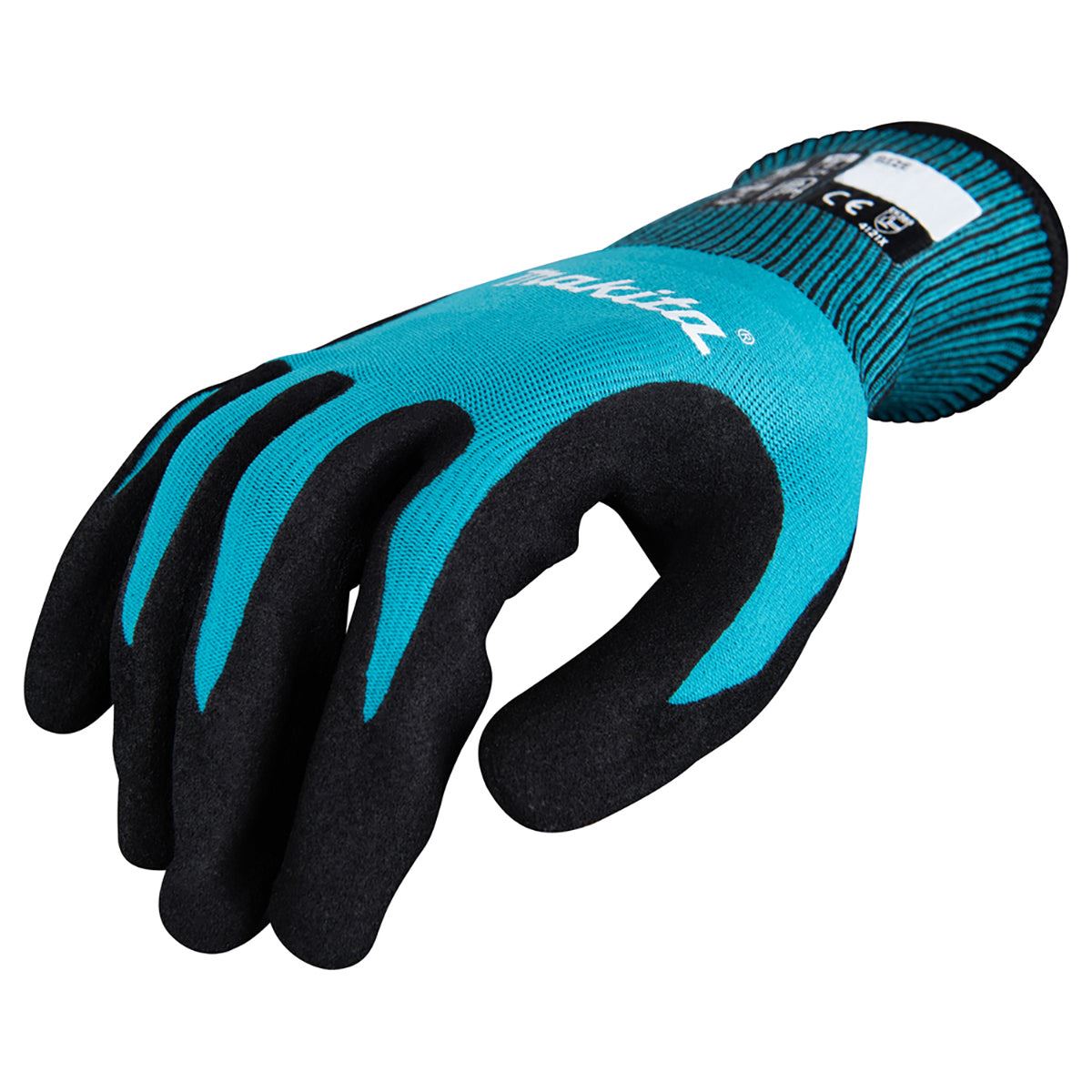 Makita P-84698 Fitknit Cut Level 1 Nitrile Coated Dipped Gloves Size Large