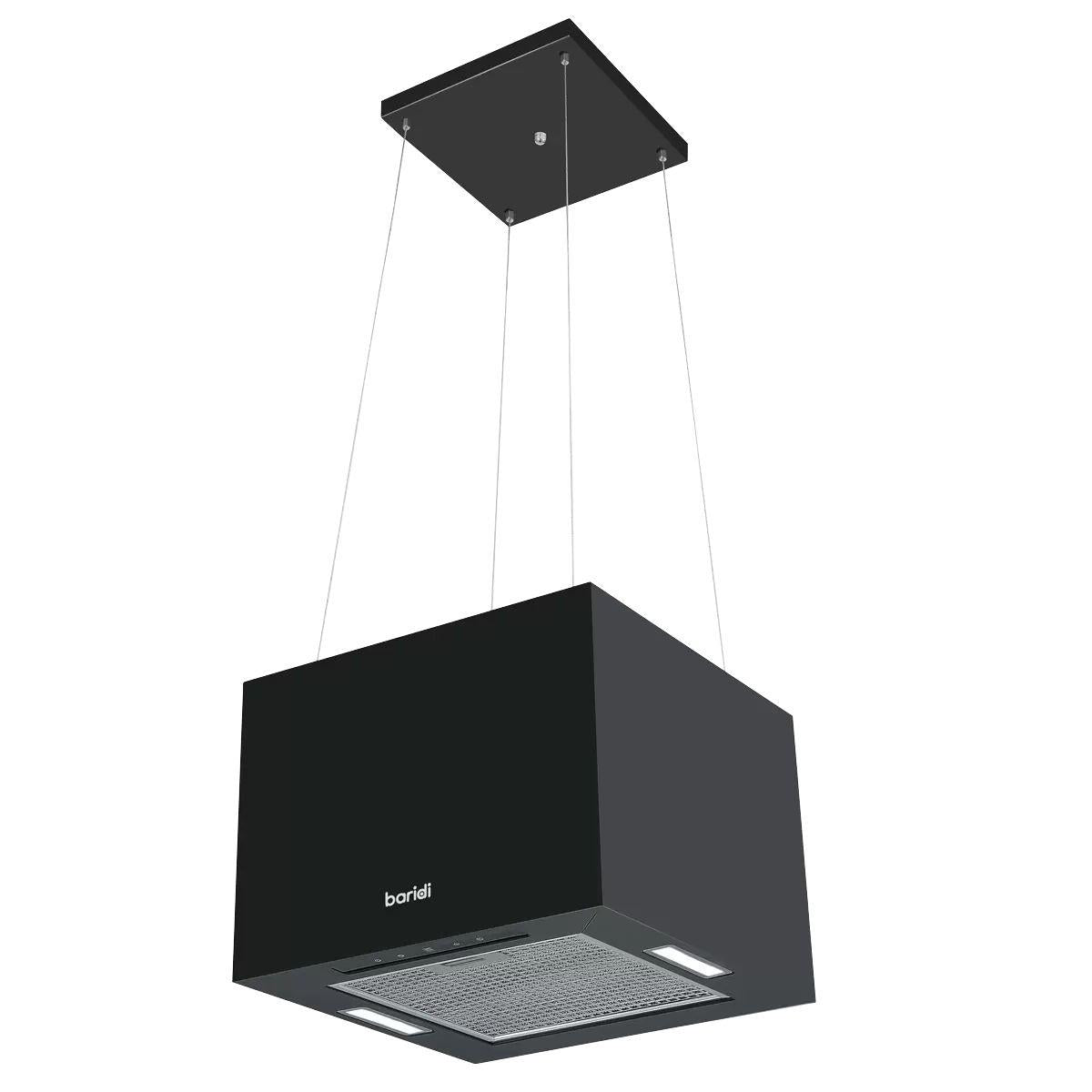 Sealey DH109 Baridi Square Island Cooker Hood 40cm Black 240V