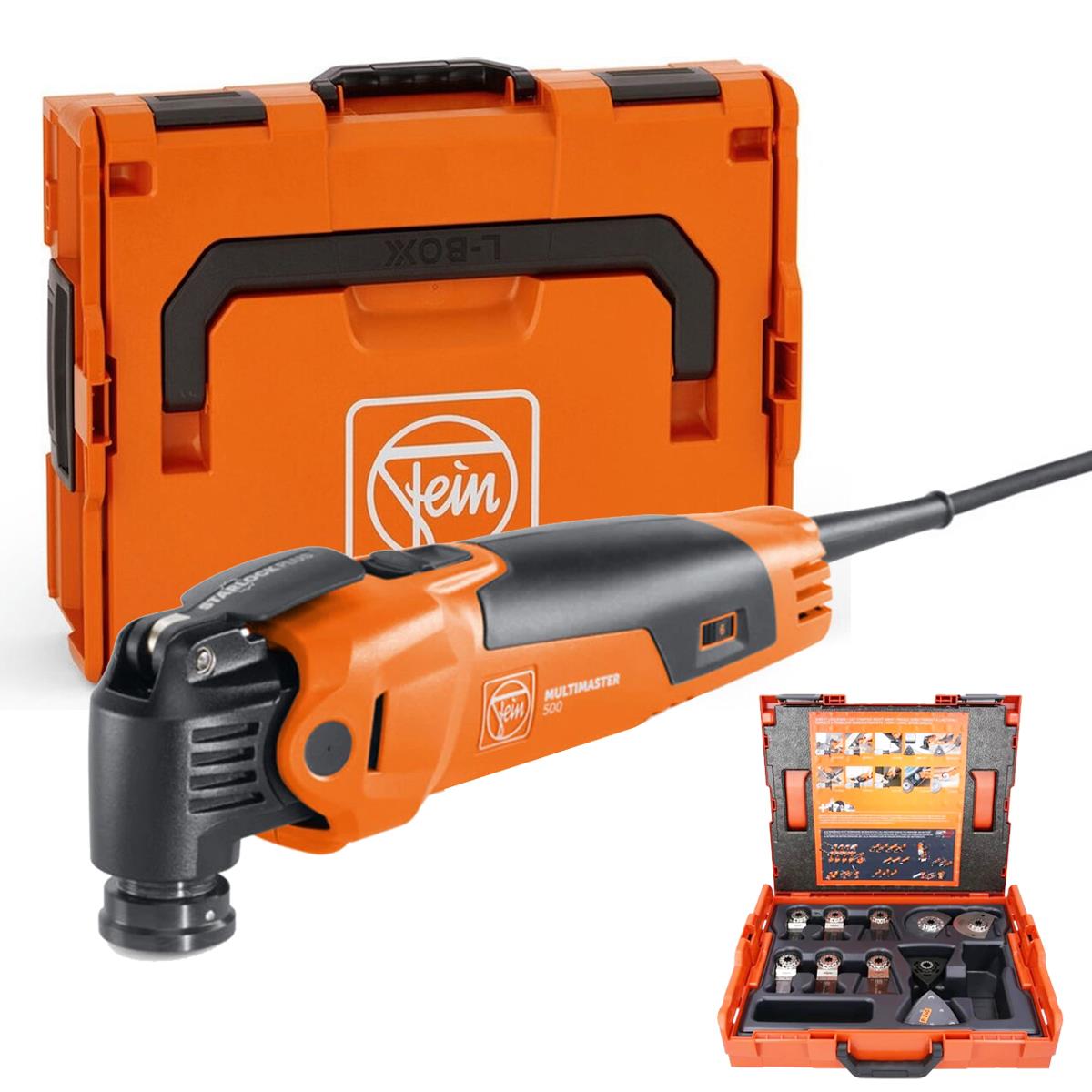 Fein MM 500 PLUS STARLOCK MultiMaster Oscillating Multi-Tool In Case With 34 Accessory Set
