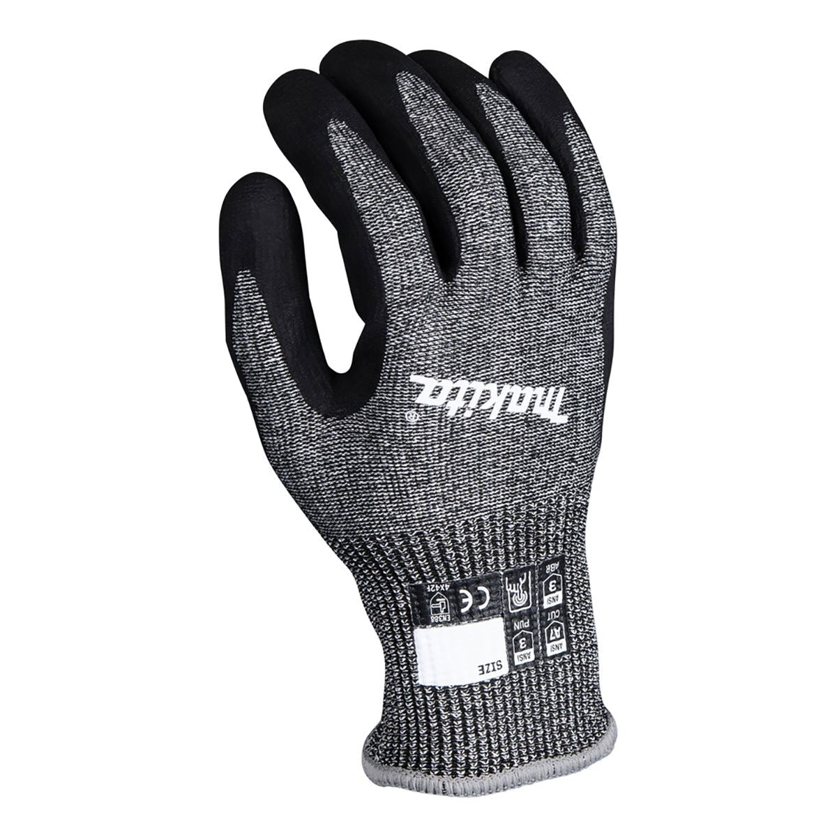 Makita P-84735 Advanced FitKnit Cut Level 7 Nitrile Coated Dipped Gloves Size X-Large