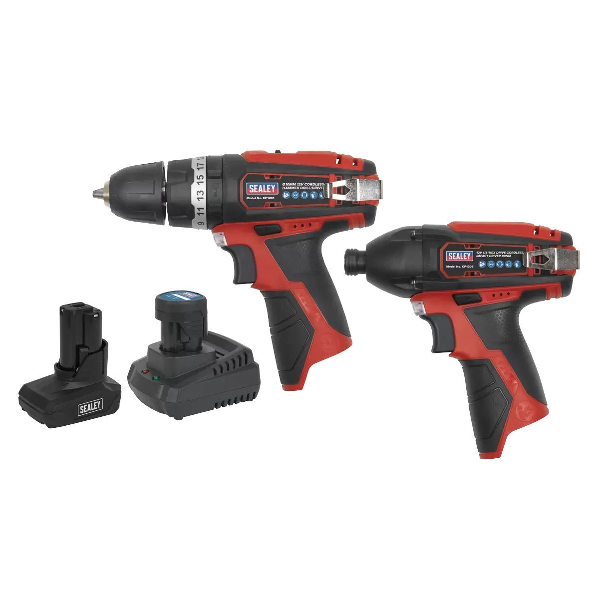 Sealey CP1200COMBO6 12V Cordless Twin Kit With Battery & Charger