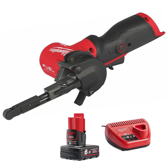 Milwaukee M12FBFL10-0 12V Brushless 10mm Band File with 1 x 6.0Ah Battery & Charger