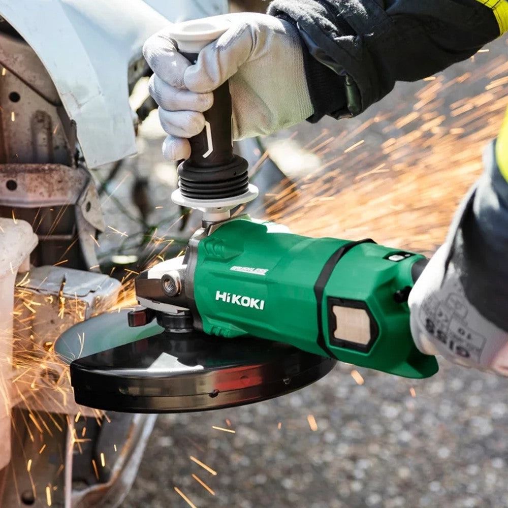 Hikoki G3623DAJAZ 36V Multivolt Brushless 230mm Angle Grinder with 2 x 4.0Ah Batteries, Charger & Case