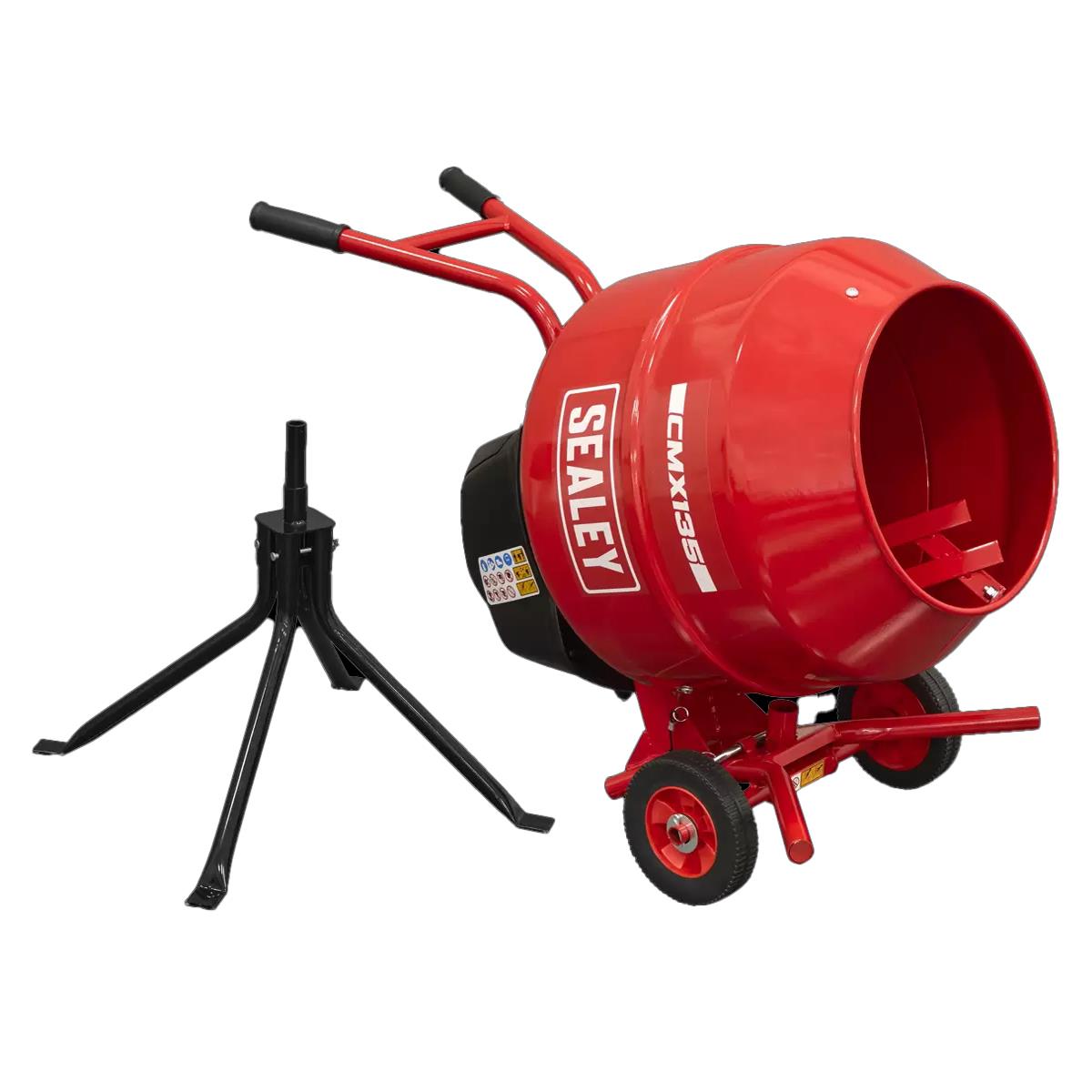 Sealey CMX135 135L Cement Mixer with Stand 230V/550W