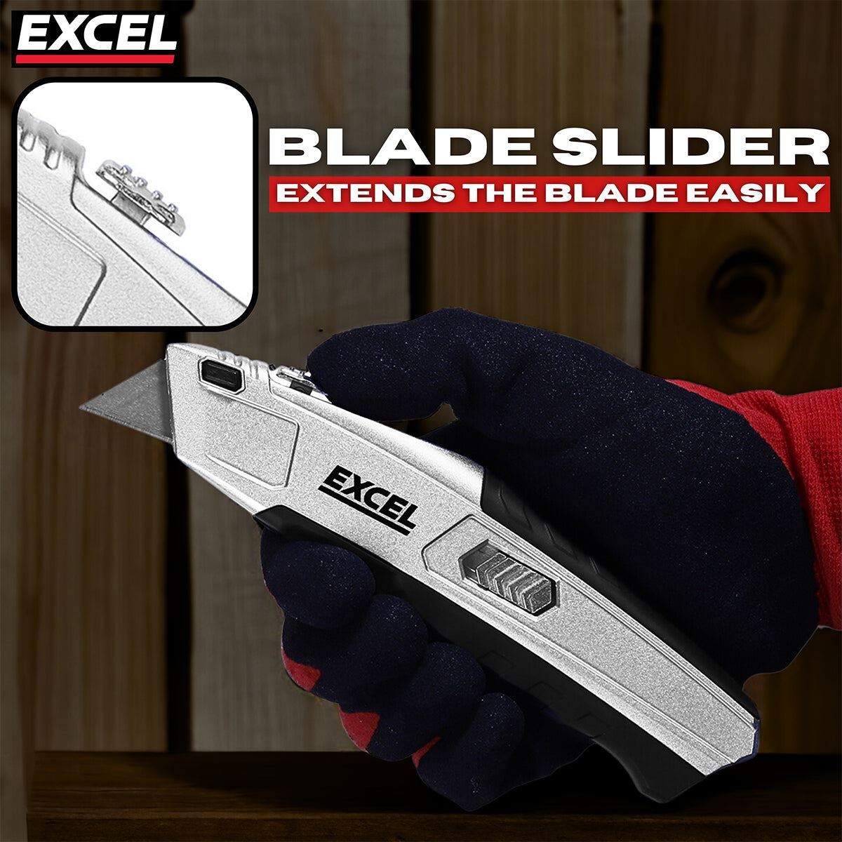 Excel Auto Reload Utility Knife with 5 Blades Pack of 5