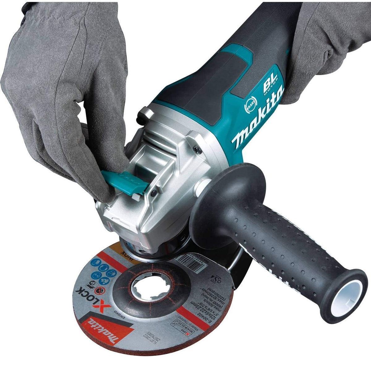 Makita DGA519Z 18V LXT Brushless 125mm Angle Grinder with 1 x 6.0Ah Battery & Charger
