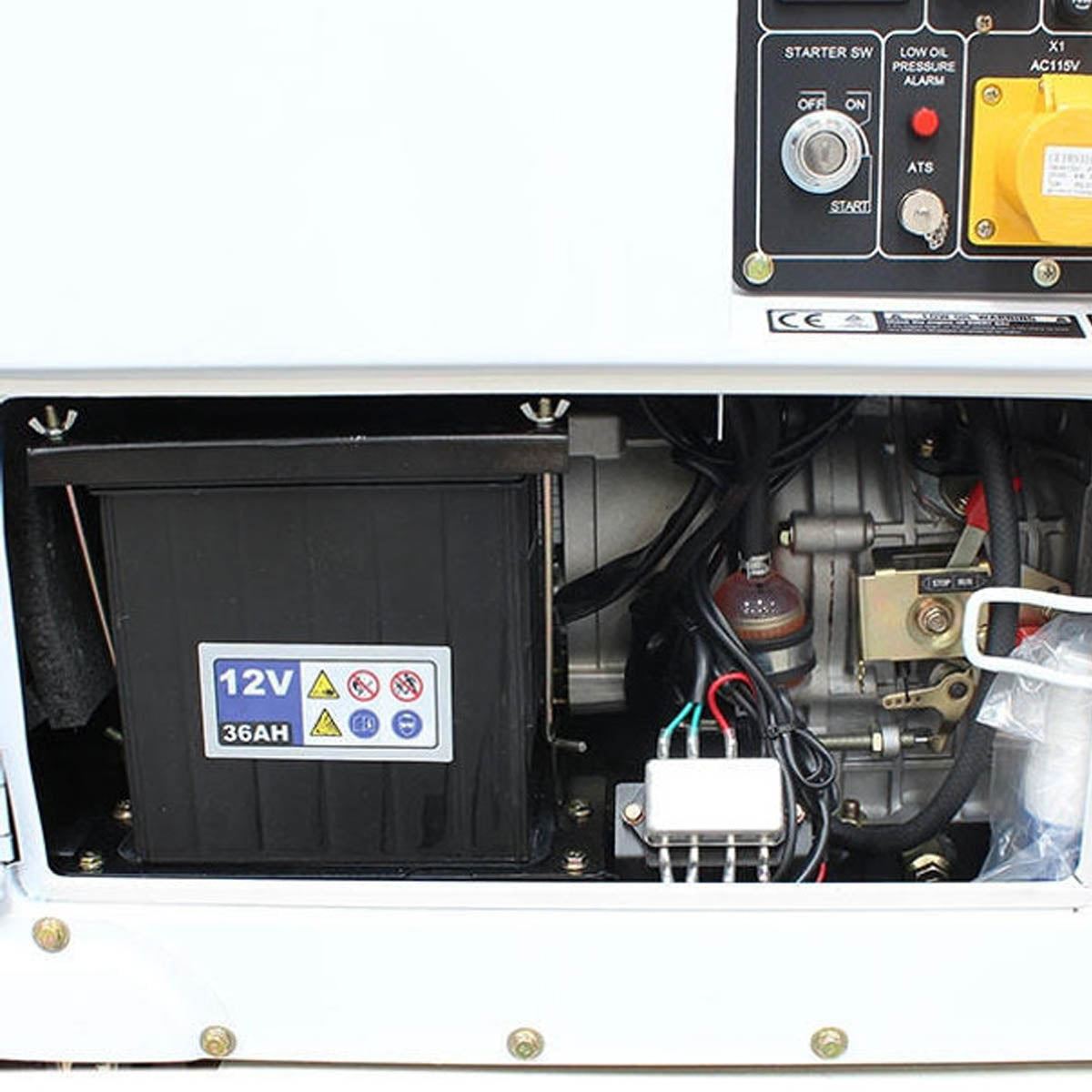 Hyundai DHY6000SE  Diesel Generator, Single Phase Output & Silenced Standby Genset 5.2kW/230V