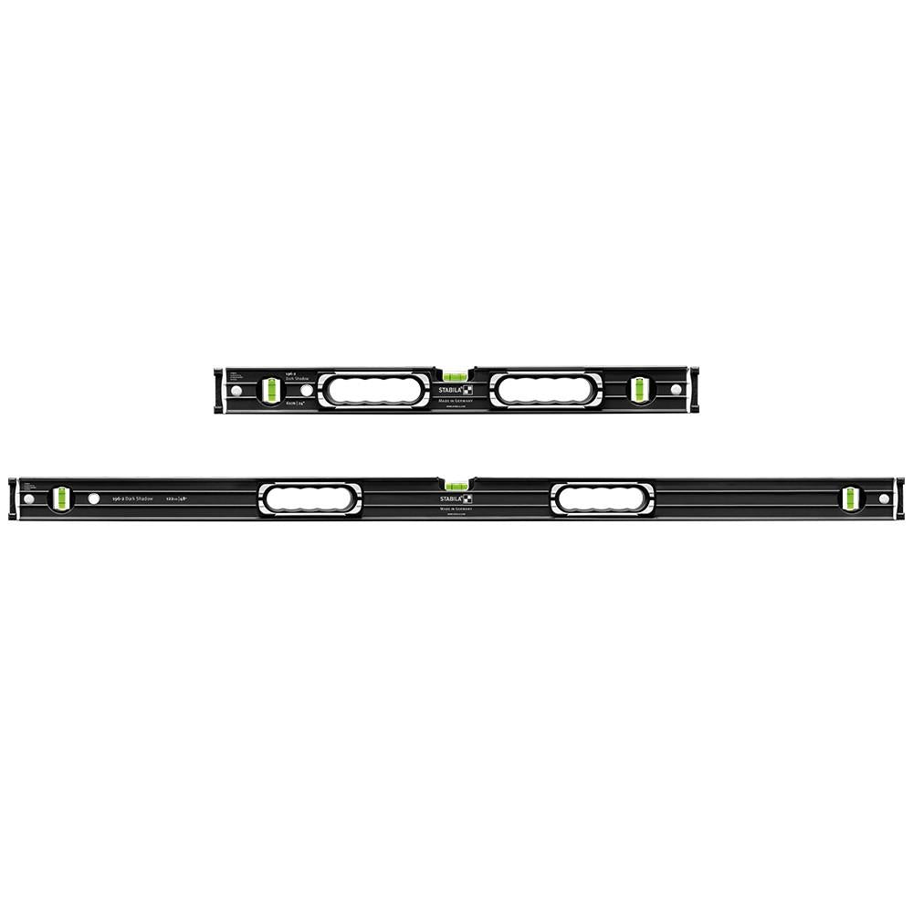 Stabila STB196-2-DSSET 196-2 61cm & 122cm 2 Piece Dark Shadow Spirit Level Combo Set