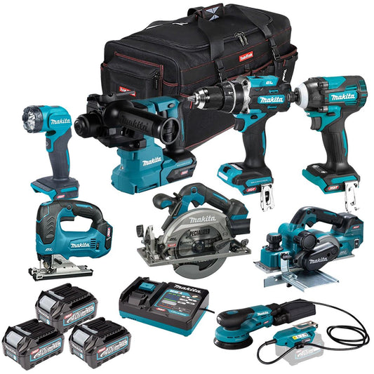 Makita 40V 8 Piece Combo Kit with 3 x 2.5Ah Batteries & Charger T4TKIT-7480