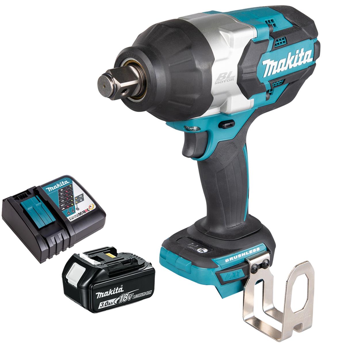 Makita DTW1001Z 18V LXT Brushless Impact Wrench With 1 x 3.0Ah Battery & Charger