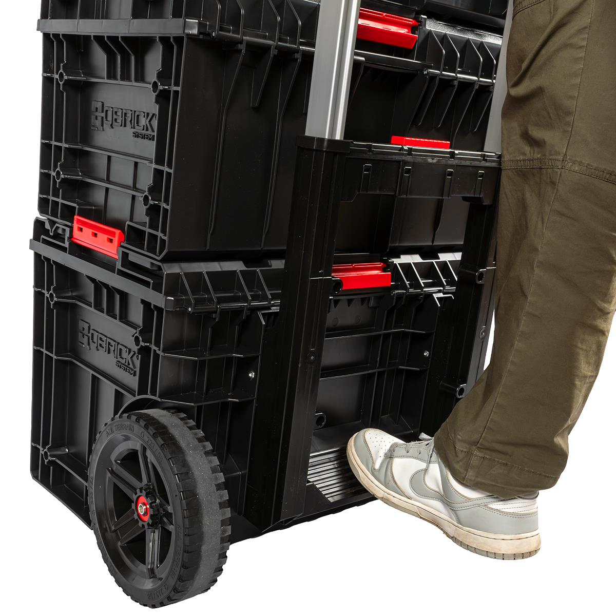 Excel Modular Stackable Tool Box Heavy Duty Mobile Storage 3 Piece Set with Wheels
