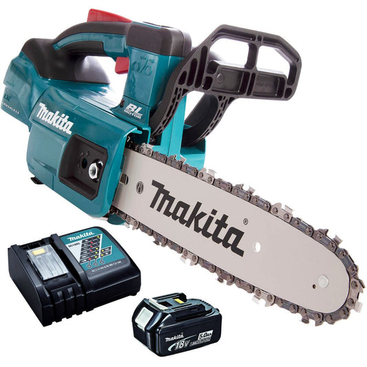 Makita DUC254RT 18V LXT Brushless 25cm Chainsaw With 1 x 5.0Ah Battery & Charger