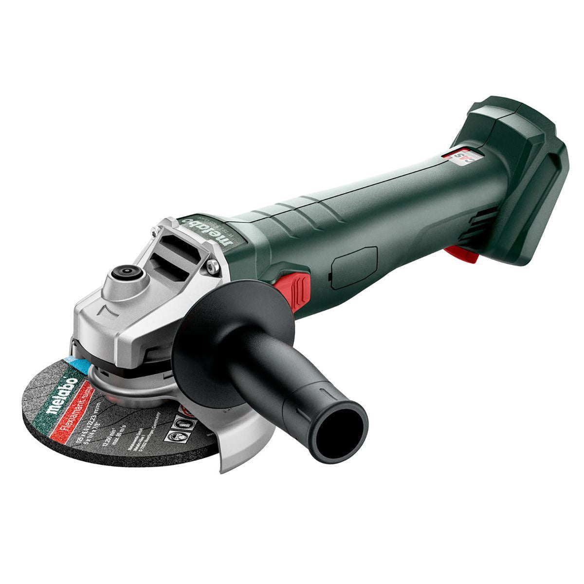 Metabo W 18 L 9-125 18V 125mm Angle Grinder with 1 x 2.0Ah Battery Charger & Metabox