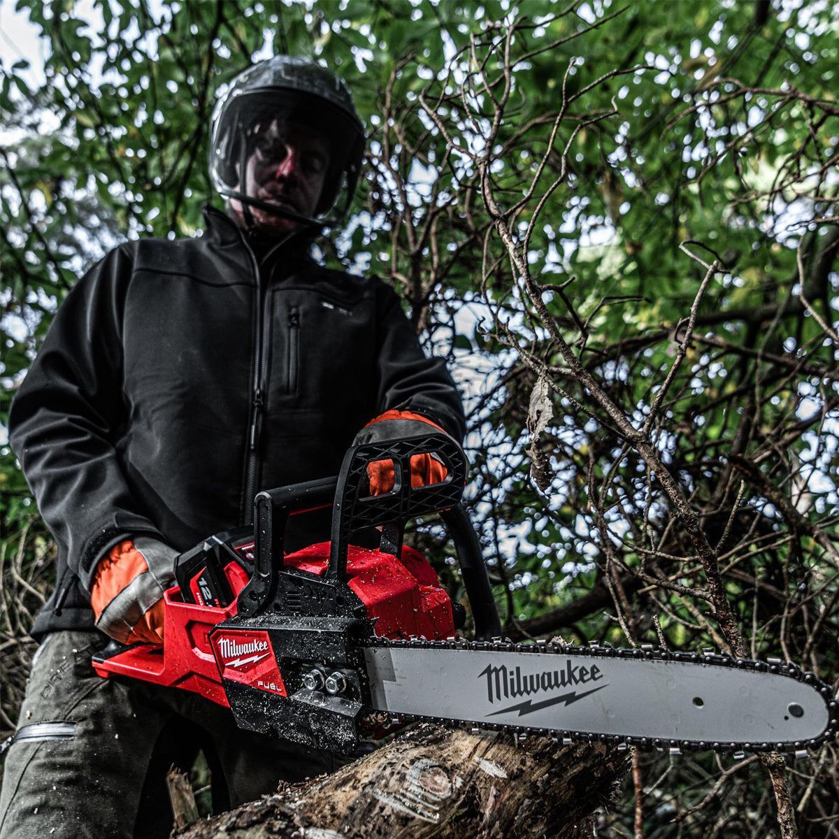 Milwaukee M18FCHS35-122 18V Fuel 35cm Bar Brushless Chainsaw with 2 x 12.0Ah Battery & Charger 4933499224