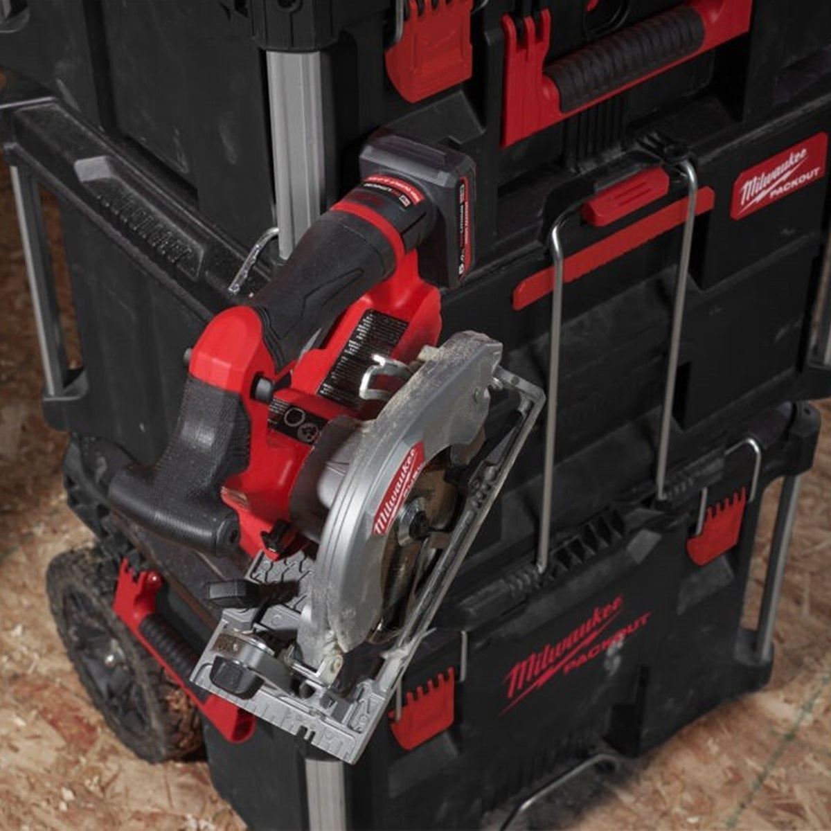 Milwaukee M12FCS442-502X 12V Brushless 140mm Circular Saw with 2 x 5.0Ah Battery Charger & Case 4933493490