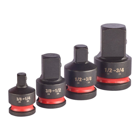 Milwaukee SHOCKWAVE Impact Socket Adaptor 4 Piece Set 4932480356