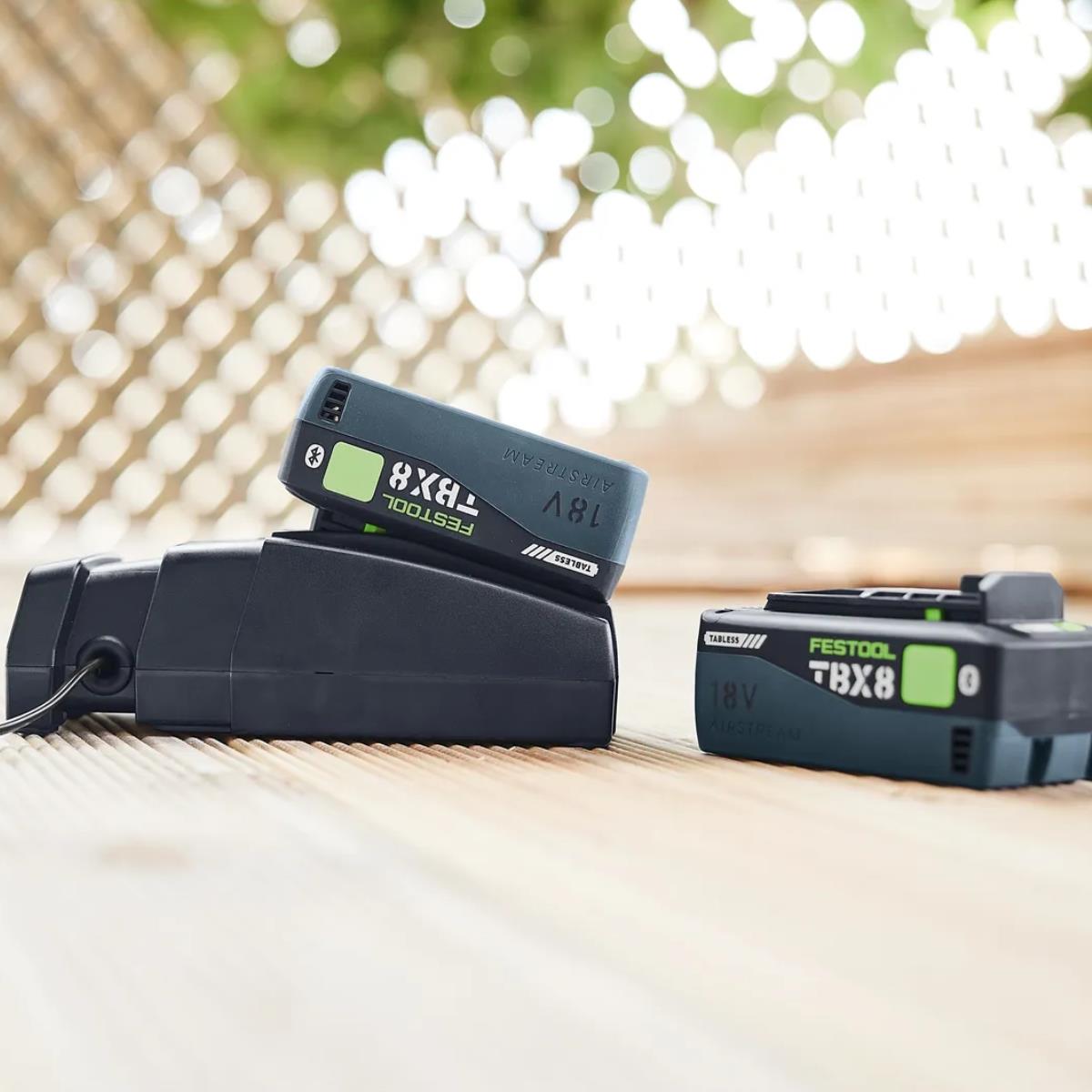 Festool SYS 18V 2xTBX8/SCA16 Energy Set 2 x 8.0Ah Tabless Batteries & Charger In Systainer Case 578815