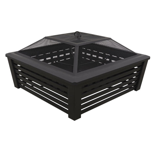 Sealey DG43 Dellonda 35" Black Square Outdoor Fire Pit