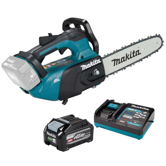 Makita DUC258Z 18V LXT Brushless Top Handle 25cm Chainsaw with 1 x 4.0Ah Battery & Charger