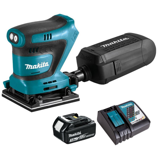 Makita DBO480Z 18V Finishing Sander with 1 x 3.0Ah Battery & Charger