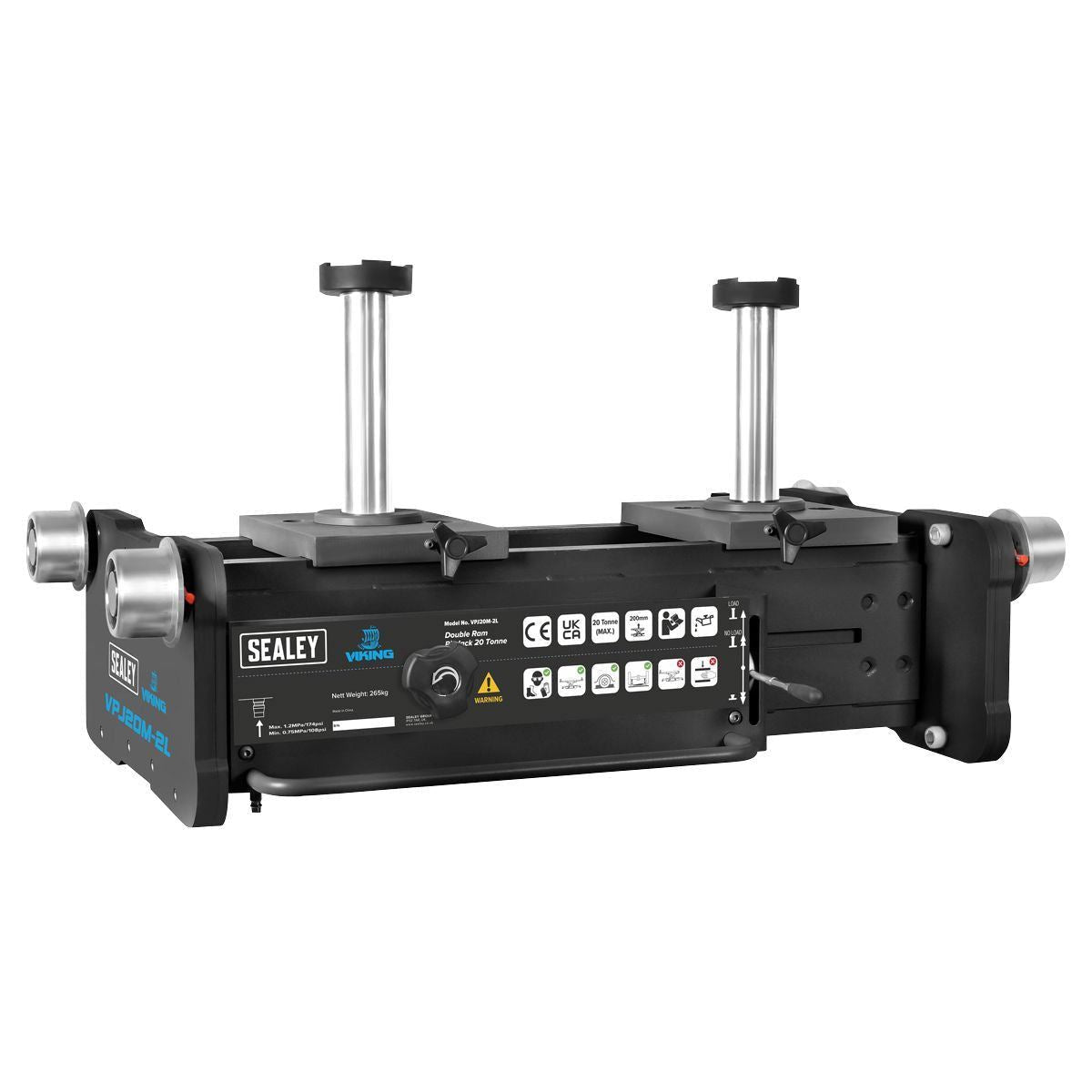 Sealey VPJ20M-2L Viking Double Ram Pit Jack 20 Tonne