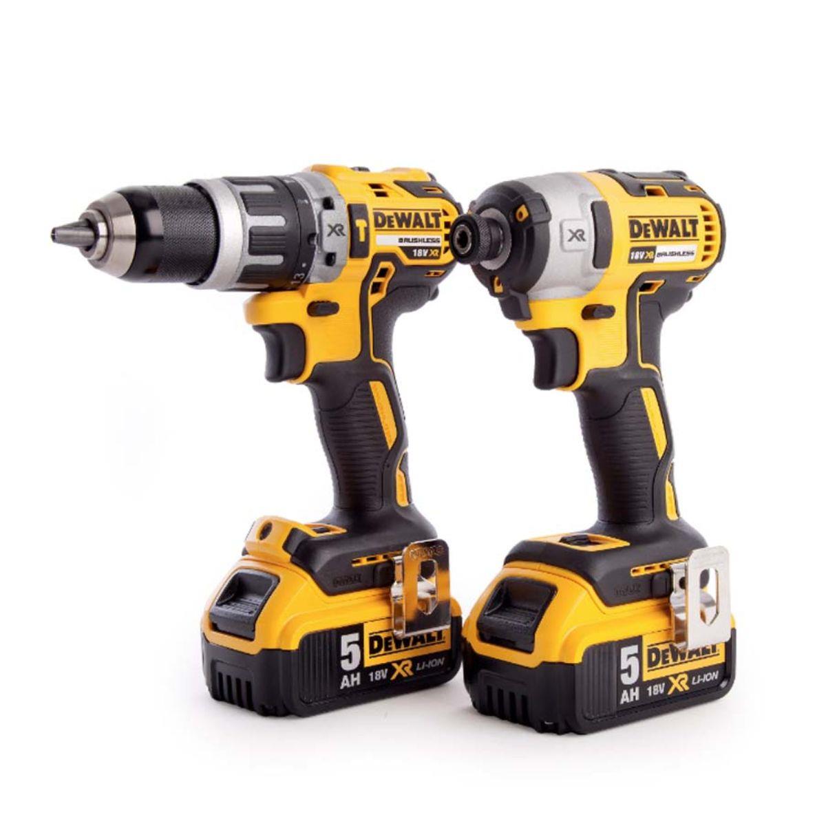 Dewalt DCK266P2T 18V XR Brushless Twin Kit with 2 x 5.0Ah Battery, Charger & TSTAK Case