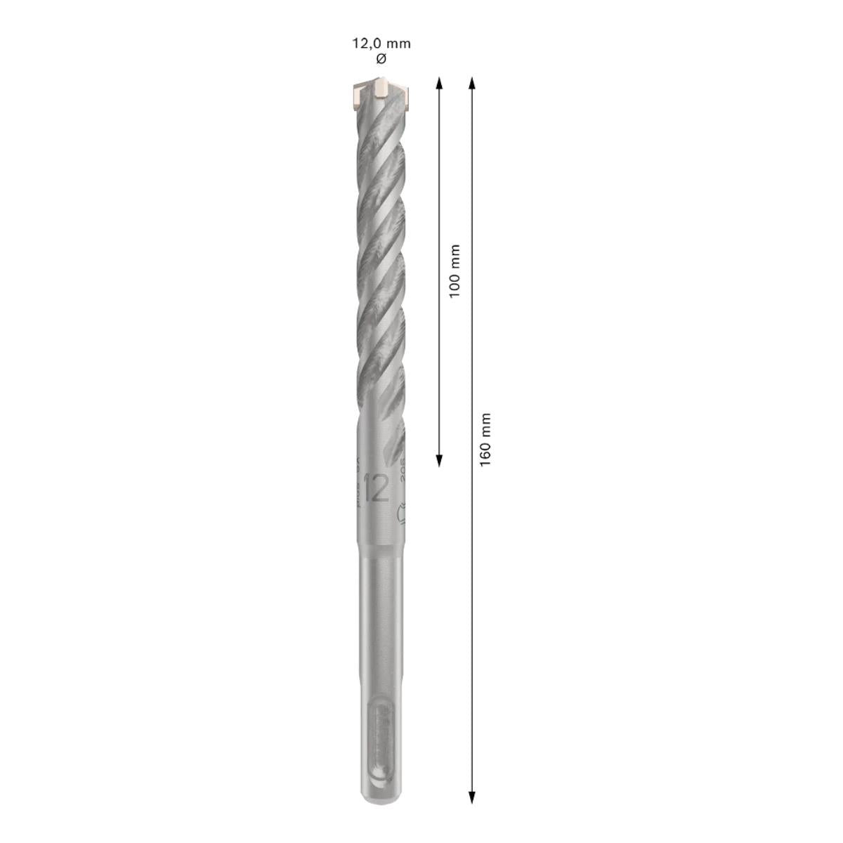 Bosch PRO SDS Plus-5X 12mm x 100mm x 160mm Hammer Drill Bit 2608833807