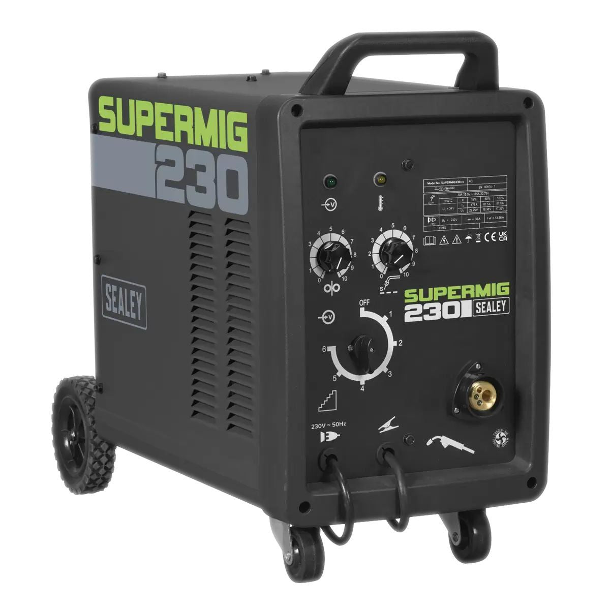 Sealey SUPERMIG230 Professional MIG Welder 230A with Binzel Euro Torch 230V