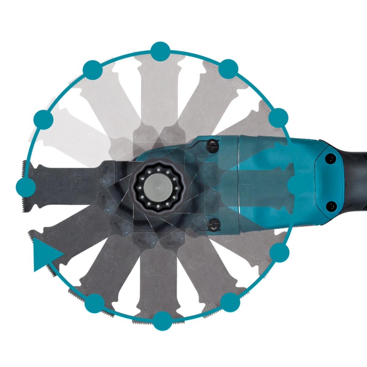 Makita DTM53Z 18V LXT Brushless Multi Tool With 4 Piece Plunge Cut Set