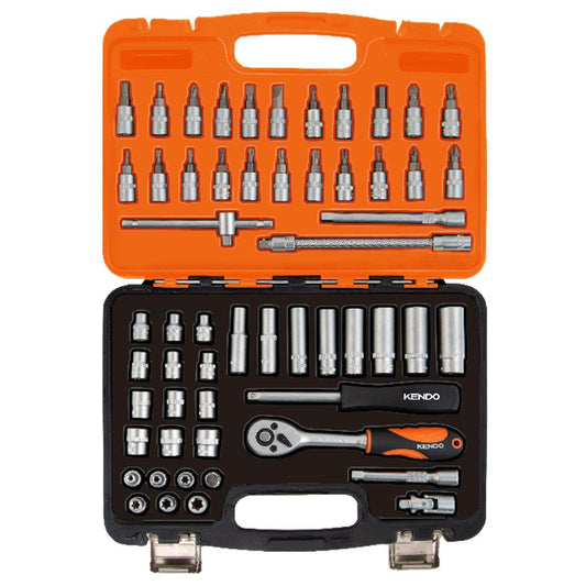 Kendo 56-Piece 1/4 Inch Socket Set
