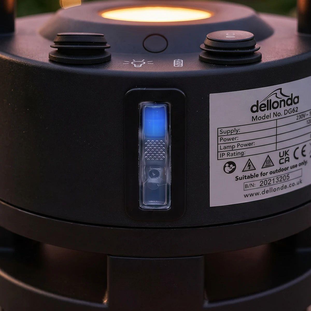 Sealey DG63 Dellonda Bistro Table with 1600W Heater Black/Stainless Steel