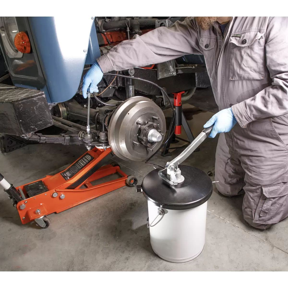 Sealey AK455 12.5kg Extra-Heavy-Duty Bucket Greaser with Follower Plate