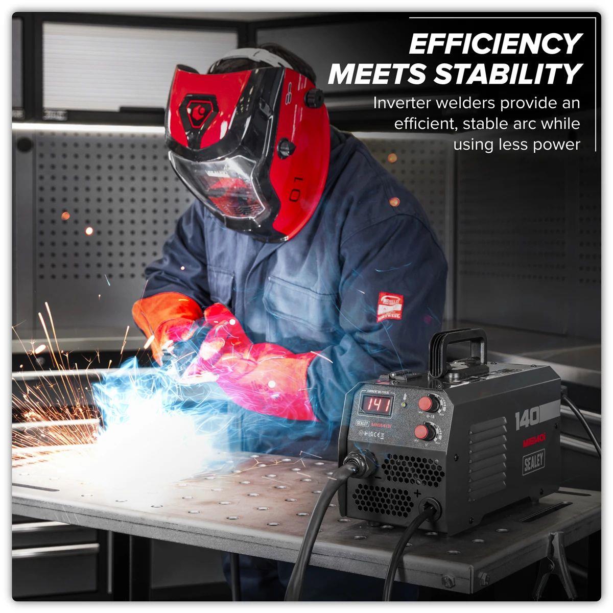 Sealey MIG140i Flux Cored Gasless MIG Inverter Welder 230V/140A