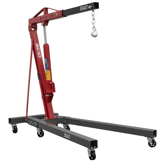 Sealey SC10 1tonne Folding Engine Crane KD Type Lift Hoist Garage Workshop