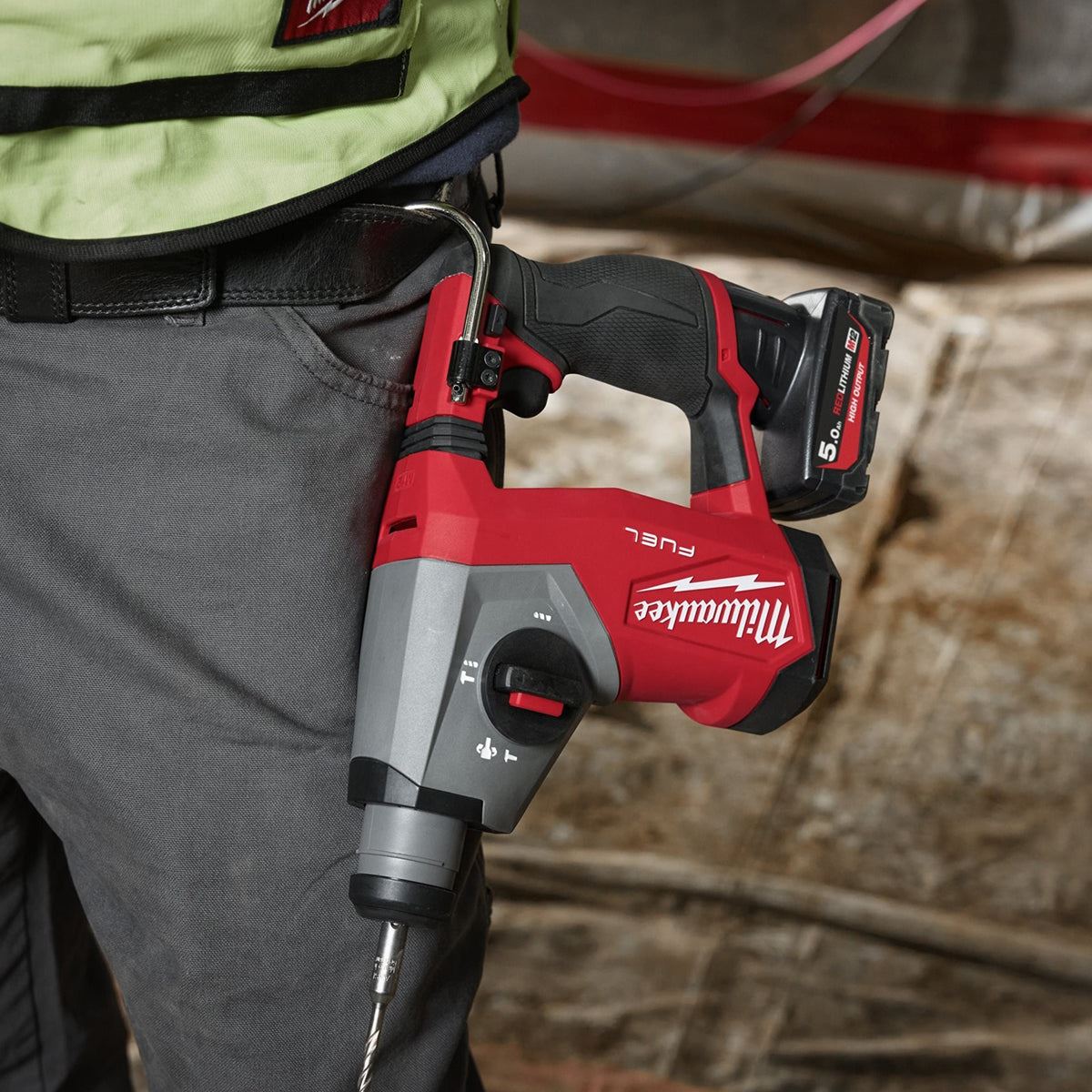Milwaukee M12FHAC16-0 12V Fuel Brushless 4-Mode SDS+ Hammer Drill with 1 x 5.0Ah Battery & Charger