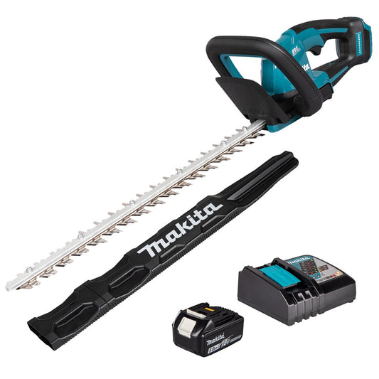 Makita DUH506RT 18V LXT Brushless 50cm Hedge Trimmer With 1 x 5.0Ah Battery & Charger