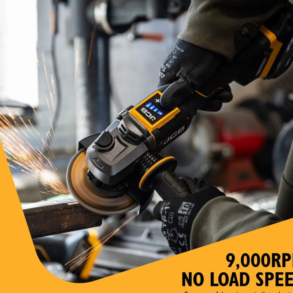 JCB-18PAG-115 18V Anti-Vibration Angle Grinder 115m with Paddle Switch Body Only